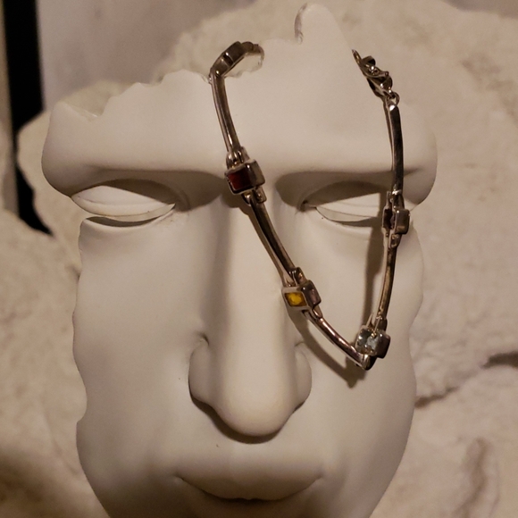 🤍 CHARMING, .925 Silver Semi-precious Faceted Birthstone Bracelet! Like New🤍 - Picture 4 of 5